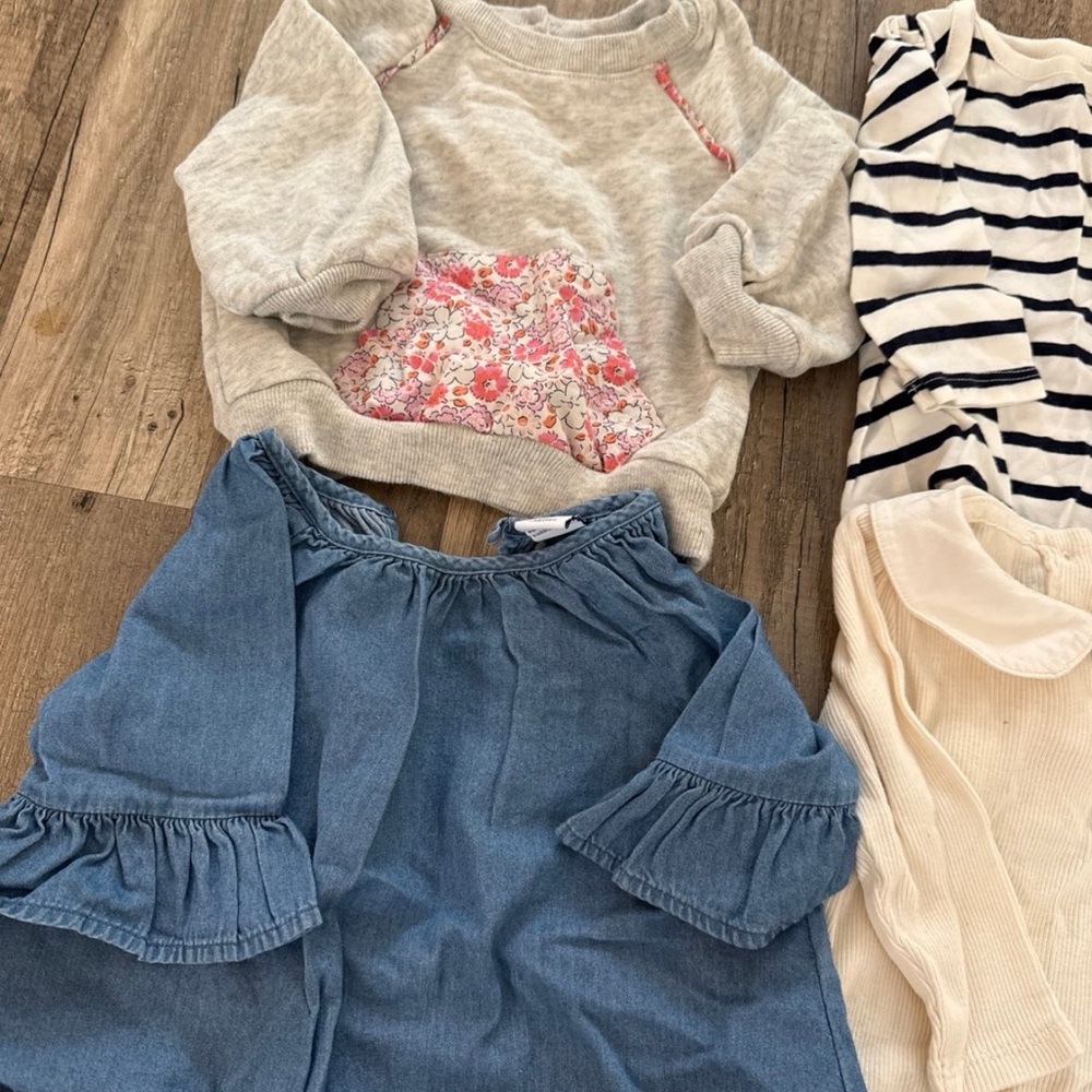 Baby Gap Long Sleeve Top Bundle - 5 items! 3-6 months - Picture 2 of 3